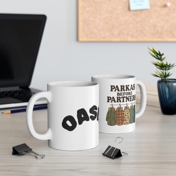 Oasis White Mug: Cozy Vibes, Perfect Gift for Coffee Lovers, Inspirational Quote Mug, Unique Tea Cup, Home Decor, Office Mug