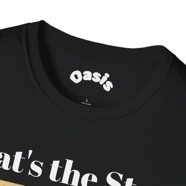 Oasis Inspired Graphic Tee, Unisex T-Shirt, Vintage Band Apparel, Music Lover Gift, Retro Style Merch, What's the Story Shirt
