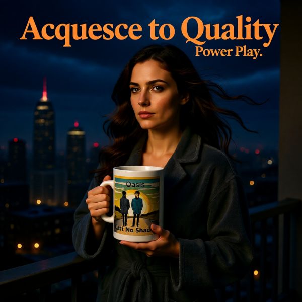 Oasis Inspired “Cast No Shadow” Mug – Iconic Britpop Lyric Coffee Cup for Oasis Fans