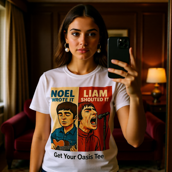 Oasis Inspired Unisex Softstyle T-Shirt, Band Shirt, Music Tee, Gift for Fans, Casual Wear, Concert Outfit, Vintage Design