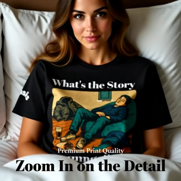 Oasis Inspired Graphic Tee, Unisex T-Shirt, Vintage Band Apparel, Music Lover Gift, Retro Style Merch, What's the Story Shirt