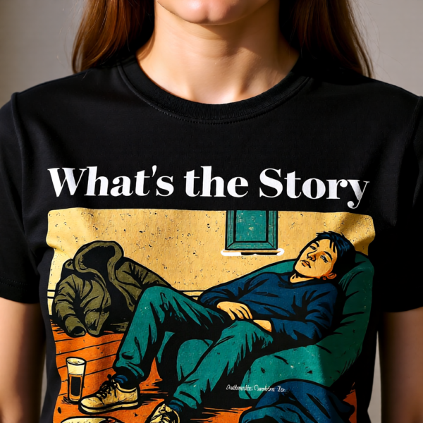 Oasis Inspired Graphic Tee, Unisex T-Shirt, Vintage Band Apparel, Music Lover Gift, Retro Style Merch, What's the Story Shirt