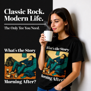 Oasis Inspired Graphic Tee, Unisex T-Shirt, Vintage Band Apparel, Music Lover Gift, Retro Style Merch, What's the Story Shirt
