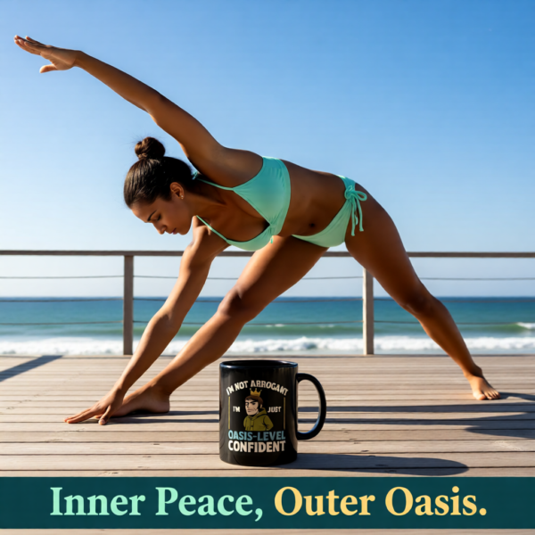 Oasis Attitude Mug, Double-Sided Liam Gallagher Inspired Coffee Cup, Funny Britpop Gift for Music Fans