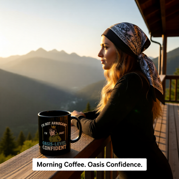 Oasis Attitude Mug, Double-Sided Liam Gallagher Inspired Coffee Cup, Funny Britpop Gift for Music Fans