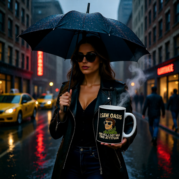 I Saw Oasis, Attitude Mug | Funny Liam Gallagher Inspired Coffee Cup | Britpop Fan Gift