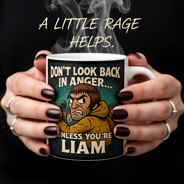 20251214200248-1f0d927d-d09d-6abe-97f2-f28aeec02542.png Oasis Don't Look Back In Anger Mug, Inspirational Coffee Cup, Gift for Friends, Unique Birthday Present, Tea Lover's Delight