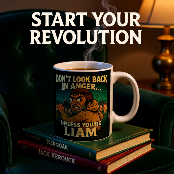 20251214200248-1f0d927d-d179-6eba-b681-dae37e644721.png Oasis Don't Look Back In Anger Mug, Inspirational Coffee Cup, Gift for Friends, Unique Birthday Present, Tea Lover's Delight