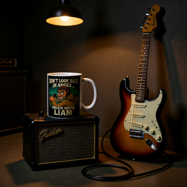 20251214200248-1f0d927d-d236-6ee8-a1a1-3a5318b7cb76.png Oasis Don't Look Back In Anger Mug, Inspirational Coffee Cup, Gift for Friends, Unique Birthday Present, Tea Lover's Delight