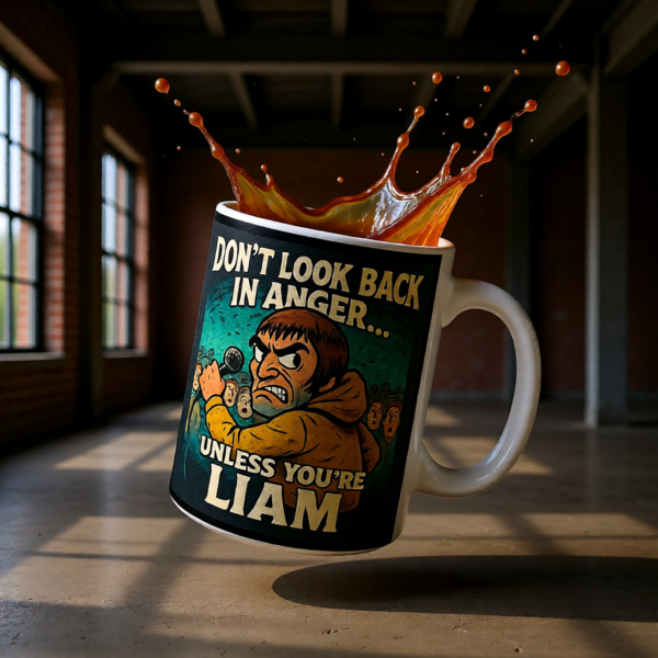 20251214200248-1f0d927d-d5b0-6704-8cd1-360e255b4684.png Oasis Don't Look Back In Anger Mug, Inspirational Coffee Cup, Gift for Friends, Unique Birthday Present, Tea Lover's Delight