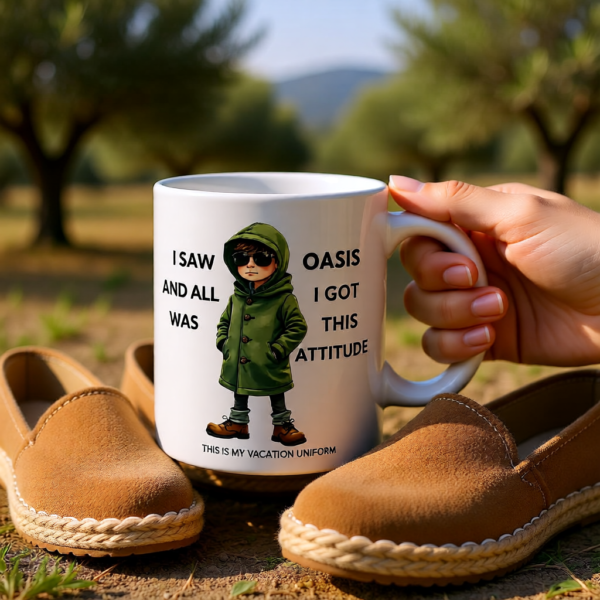 20251214200620-1f0d9285-b82b-6b5e-ace8-360e255b4684.png Oasis Quote Mug - Motivational Coffee Cup, Gift for Friends, Inspirational Drinkware, Unique Office Mug, Funny Quote Mug