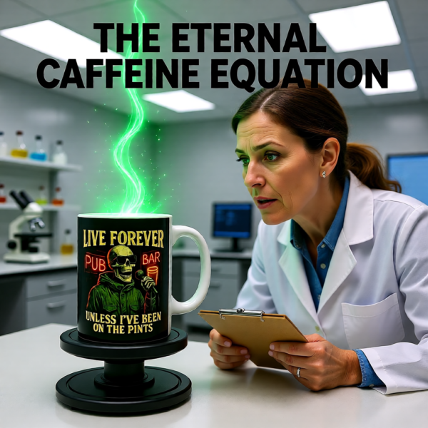 Inspirational Coffee Mug, Live Forever Quote Mug, Motivational Gift, Black Mug, Unique Drinkware, Office Décor, Coffee Lover Gift