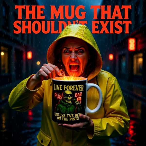 Inspirational Coffee Mug, Live Forever Quote Mug, Motivational Gift, Black Mug, Unique Drinkware, Office Décor, Coffee Lover Gift