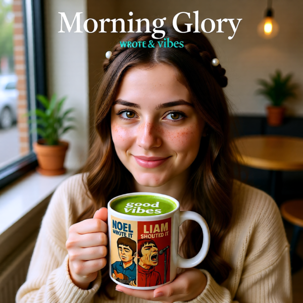 Oasis Inspired “Noel Wrote It, Liam Shouted It” Mug – Funny Britpop Coffee Cup for Oasis Fans