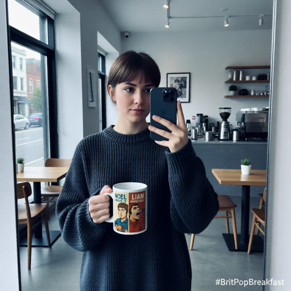 Oasis Inspired “Noel Wrote It, Liam Shouted It” Mug – Funny Britpop Coffee Cup for Oasis Fans