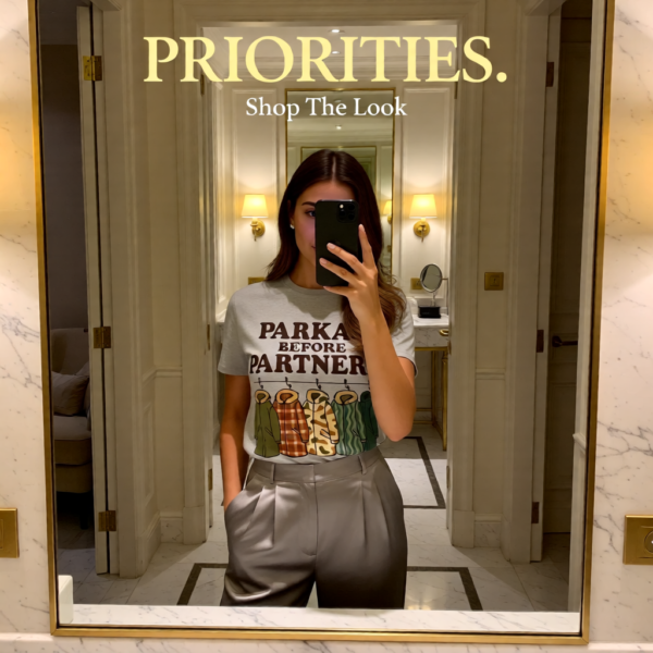 Oasis Inspired “Parkas Before Partners” T-Shirt – Funny Britpop Fan Tee for Oasis Lovers