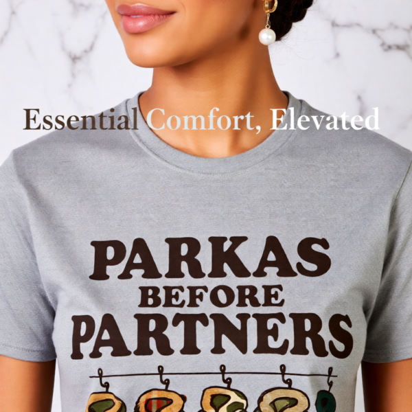 Oasis Inspired “Parkas Before Partners” T-Shirt – Funny Britpop Fan Tee for Oasis Lovers
