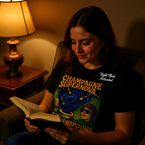 Champagne Supernova T-Shirt, Retro Graphic Tee, Unisex Casual Wear, Gifts for Music Lovers, Festival Apparel, Unique Humor Shirt