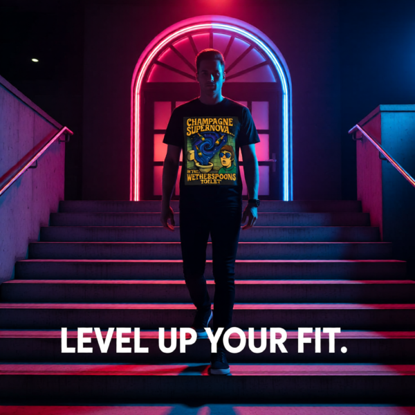 Champagne Supernova T-Shirt, Retro Graphic Tee, Unisex Casual Wear, Gifts for Music Lovers, Festival Apparel, Unique Humor Shirt