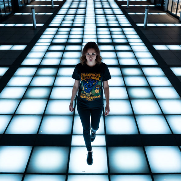 Champagne Supernova T-Shirt, Retro Graphic Tee, Unisex Casual Wear, Gifts for Music Lovers, Festival Apparel, Unique Humor Shirt