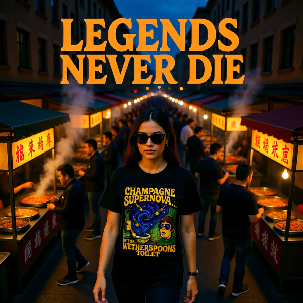 Champagne Supernova T-Shirt, Retro Graphic Tee, Unisex Casual Wear, Gifts for Music Lovers, Festival Apparel, Unique Humor Shirt