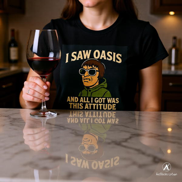 20251214210948-1f0d9313-9755-618a-b1ba-362cbc093014.png Oasis Inspired “I Saw Oasis and All I Got Was This Attitude” T-Shirt – Funny Britpop Fan Tee