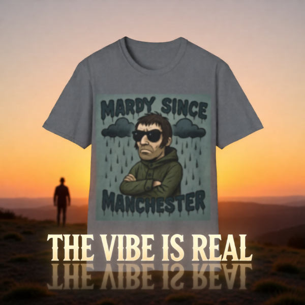 20251214212556-1f0d9337-a320-6342-9485-c2692225f40d.png Mardy Since Manchester T-Shirt, Casual Wear, Gift for Music Lovers, Graphic Tee, Statement Shirt, Vintage Style Tee