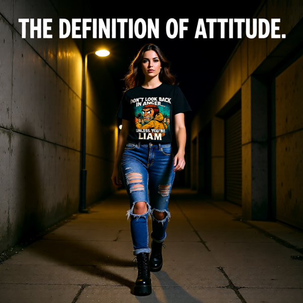 20251214213834-1f0d9353-e344-6600-9019-360e255b4684.png Oasis Inspired Funny Britpop T-Shirt – Don’t Look Back In Anger Unless You’re Liam