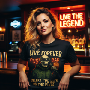 Oasis Inspired Britpop T-Shirt – Live Forever Funny Fan Tee