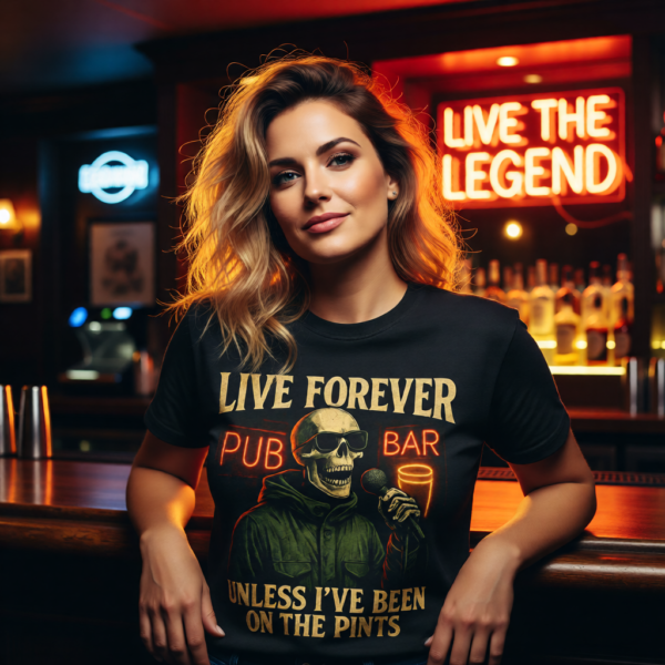 Oasis Inspired Britpop T-Shirt – Live Forever Funny Fan Tee