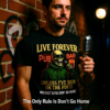 Oasis Inspired Britpop T-Shirt – Live Forever Funny Fan Tee