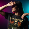 Oasis Inspired Britpop T-Shirt – Live Forever Funny Fan Tee