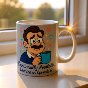 Emotionally Available, Like Ted in Episode 6 | Funny Ted Lasso Mug | Wholesome Gift for Fans