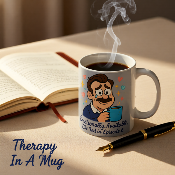 20251220110140-1f0dd934-31a5-626a-97f0-7e6f07a46699.png Emotionally Available, Like Ted in Episode 6 | Funny Ted Lasso Mug | Wholesome Gift for Fans