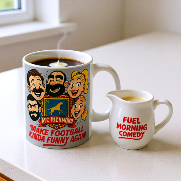 20251220194815-1f0dddcd-333f-69fc-9c80-32be0ab58aaf.png Make Football Kinda Funny Again | Ted Lasso Mug | AFC Richmond Comedy Team Cup
