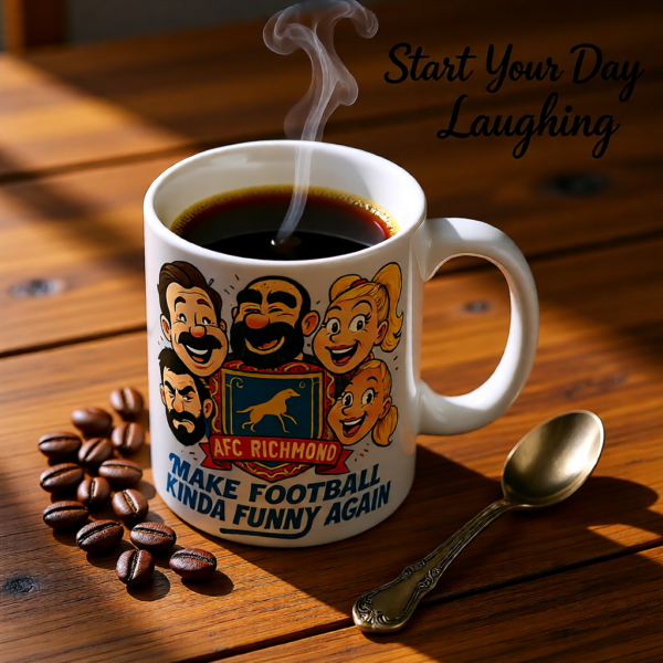 20251220194815-1f0dddcd-3548-6e24-8f9f-926828cc9ecb.png Make Football Kinda Funny Again | Ted Lasso Mug | AFC Richmond Comedy Team Cup