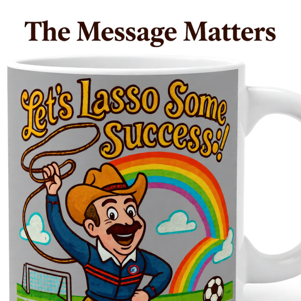 Lets Lasso Some Life | Ted Lasso Mug | Cowboy Style Motivational Coffee Cup