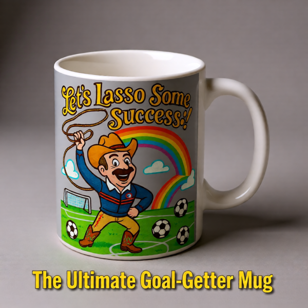 Lets Lasso Some Life | Ted Lasso Mug | Cowboy Style Motivational Coffee Cup