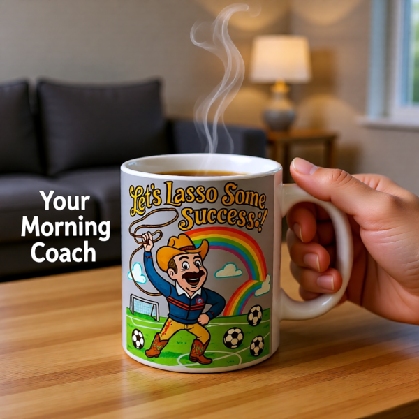 Lets Lasso Some Life | Ted Lasso Mug | Cowboy Style Motivational Coffee Cup