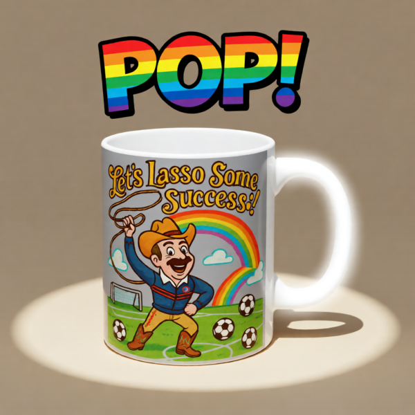 Lets Lasso Some Life | Ted Lasso Mug | Cowboy Style Motivational Coffee Cup