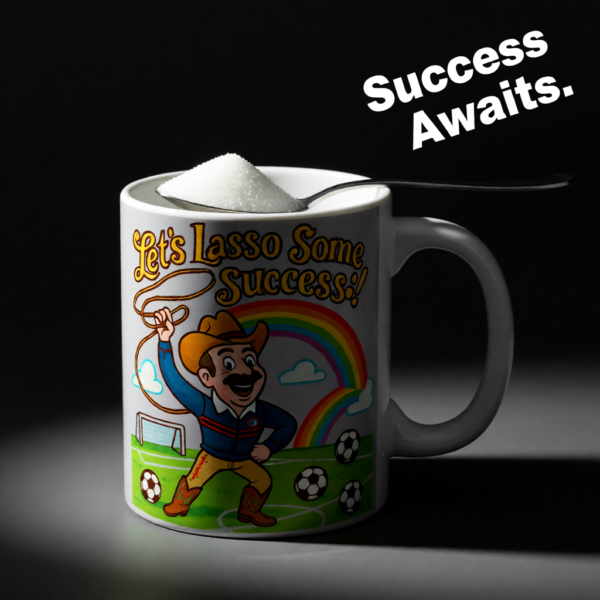 Lets Lasso Some Life | Ted Lasso Mug | Cowboy Style Motivational Coffee Cup