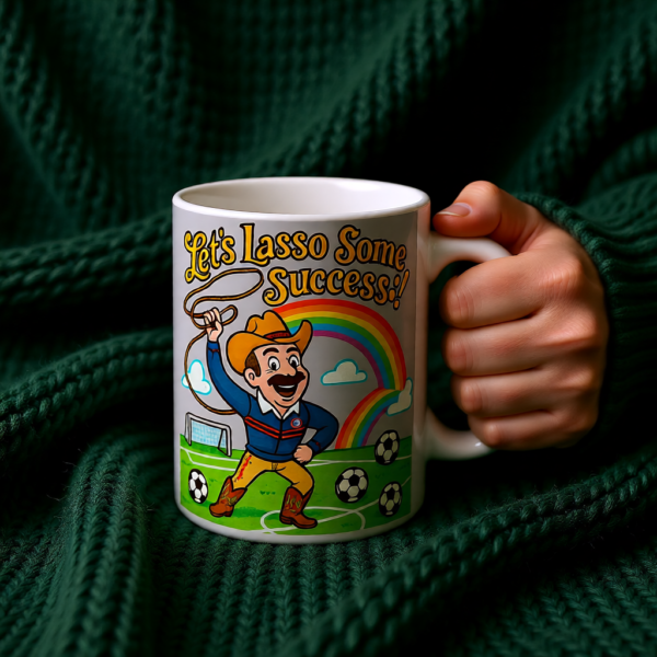 Lets Lasso Some Life | Ted Lasso Mug | Cowboy Style Motivational Coffee Cup
