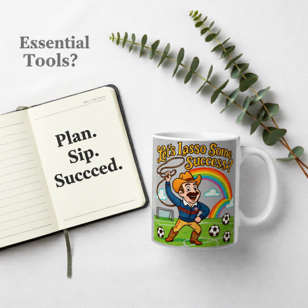 Lets Lasso Some Life | Ted Lasso Mug | Cowboy Style Motivational Coffee Cup