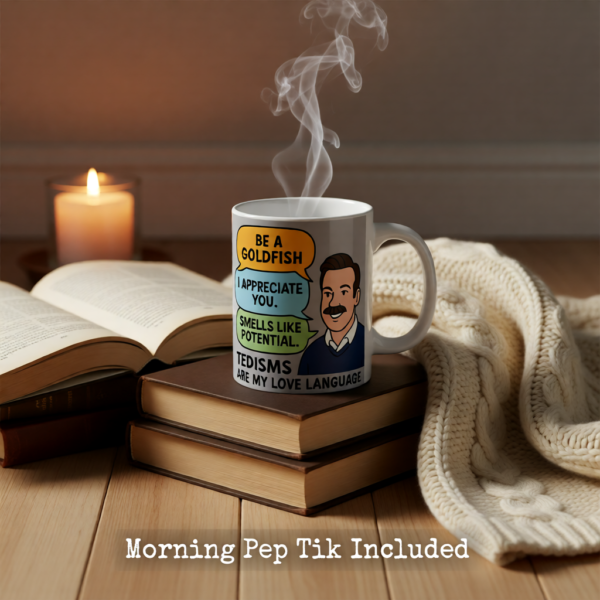 Tedisms Are My Love Language | Ted Lasso Quote Mug | Funny Motivational Speech Bubble Cup