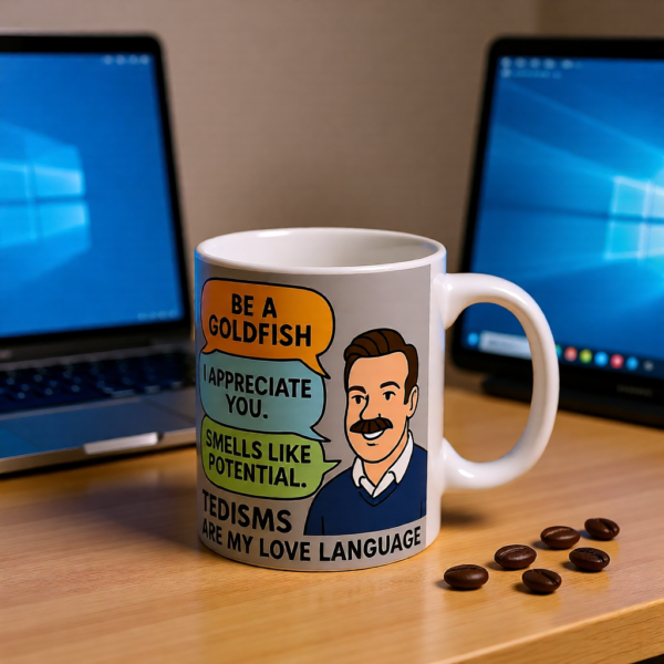 Tedisms Are My Love Language | Ted Lasso Quote Mug | Funny Motivational Speech Bubble Cup