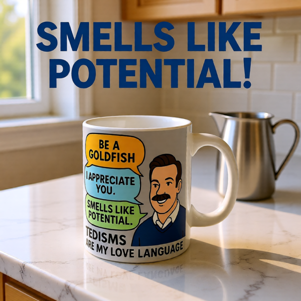 Tedisms Are My Love Language | Ted Lasso Quote Mug | Funny Motivational Speech Bubble Cup
