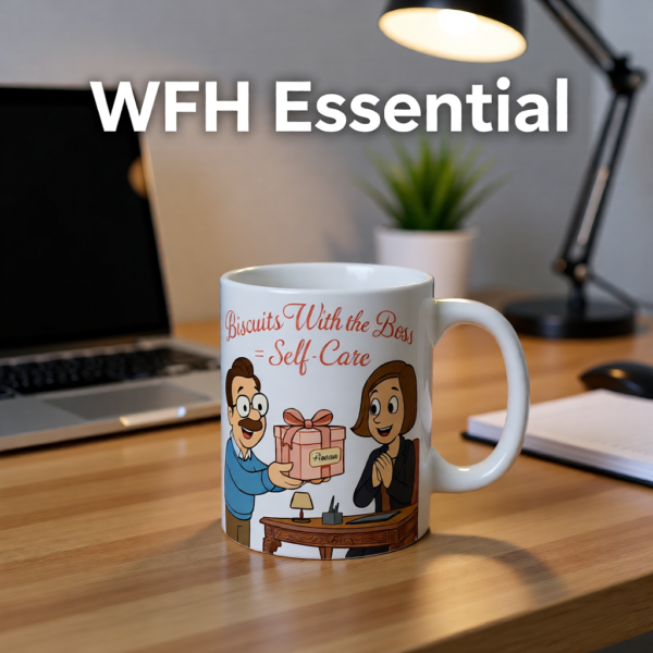 20251221094405-1f0de519-6fd1-6cf0-99f6-c2d61438ba35.png Biscuits With the Boss = Self-Care | Ted Lasso Mug | Cozy Feel-Good Morning Cup