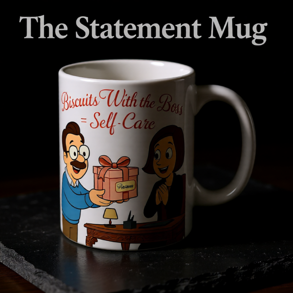 20251221094405-1f0de519-700b-6662-bbc4-c2d61438ba35.png Biscuits With the Boss = Self-Care | Ted Lasso Mug | Cozy Feel-Good Morning Cup