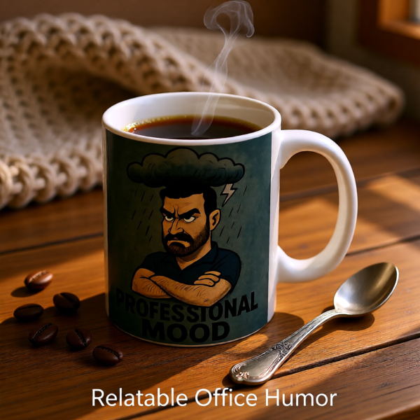 Ted Lasso Inspired Roy Kent Mug “Professional Mood”, Funny TV Show Coffee Cup, Gift for Fans and Coworkers