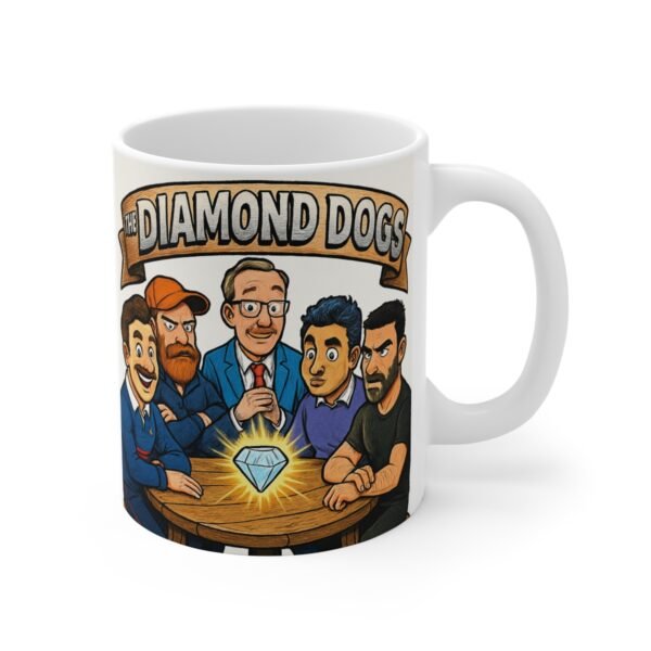 Ted Lasso Inspired Diamond Dogs Mug, Funny TV Show Coffee Cup, Roy Kent Quote Mug, Gift for Fans and Coworkers
